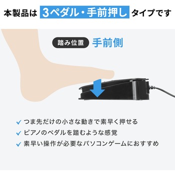 フットペダルスイッチ USB サンワダイレクト