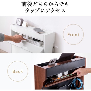 ケーブル&タップ収納ボックス ルーター対応 サンワダイレクト