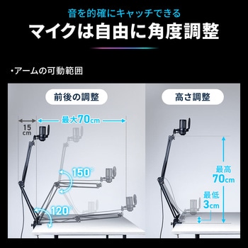 マイクロホン USB ゲーミング サンワダイレクト