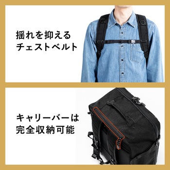 キャリングバッグ キャリータイプ リュック サンワダイレクト