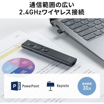 パワーポインター USB充電式 サンワダイレクト