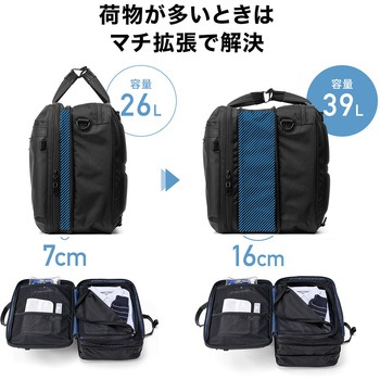 キャリングバック ビジネスタイプ 3WAY サンワダイレクト