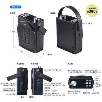 拡声器スピーカー ワイヤレス サンワダイレクト