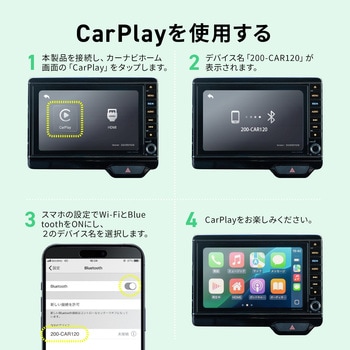 Carplayアダプタ サンワダイレクト