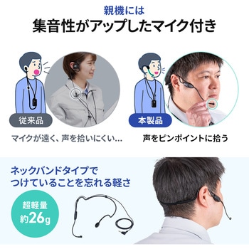 ワイヤレスガイドシステム 親機 サンワダイレクト