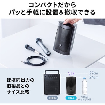 拡声器スピーカー ワイヤレスマイク付き サンワダイレクト