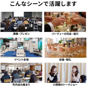 拡声器スピーカー ワイヤレスマイク付き サンワダイレクト