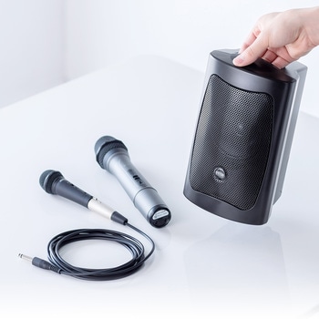 拡声器スピーカー ワイヤレスマイク付き サンワダイレクト