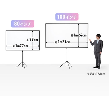 プロジェクタースクリーン 三脚式 サンワダイレクト