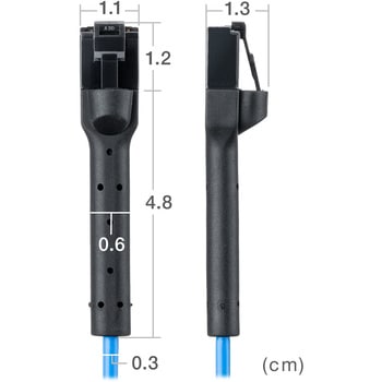 LANケーブル CAT6A 細径曲げ固定 サンワダイレクト