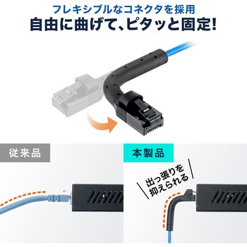 LANケーブル CAT6A 細径曲げ固定 サンワダイレクト