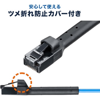 LANケーブル CAT6A 細径曲げ固定 サンワダイレクト