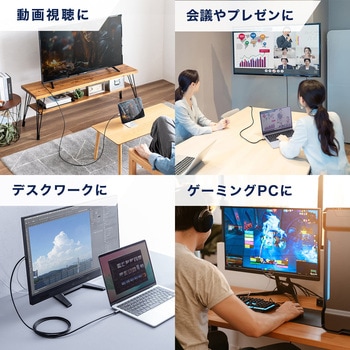 USB TypeC変換ケーブル USB TypeC-HDMI サンワダイレクト