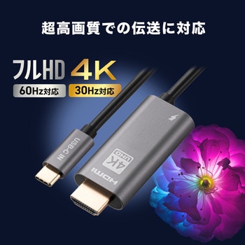 USB TypeC変換ケーブル USB TypeC-HDMI サンワダイレクト