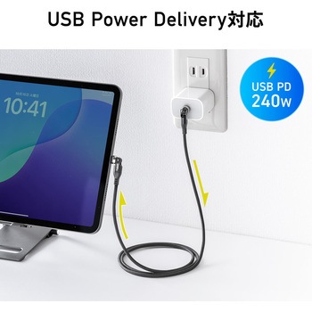 USB TypeCケーブル USB2.0 PD240W対応 サンワダイレクト