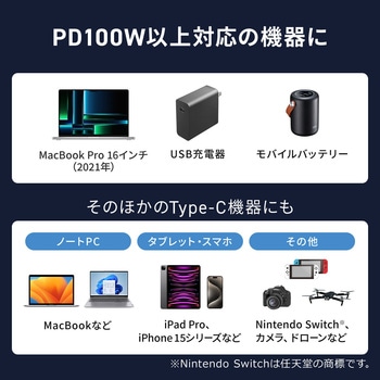 USB TypeCケーブル USB2.0 PD240W対応 サンワダイレクト
