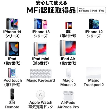 USB TypeCケーブル USB2.0 ライトニング変換アダプタ付き - サンワダイレクト