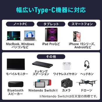 USB TypeCケーブル USB 20Gbps PD100W対応 サンワダイレクト