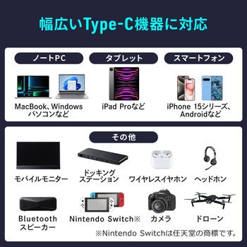 USB TypeCケーブル USB 20Gbps PD100W対応 サンワダイレクト