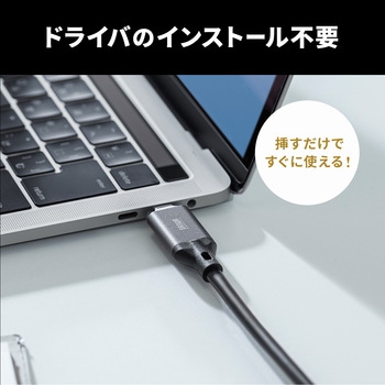 LANケーブル CAT6 USB TypeC変換 サンワダイレクト