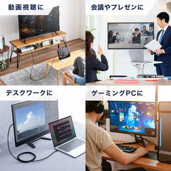 USB TypeC変換ケーブル USB TypeC-HDMI サンワダイレクト