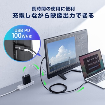 USB TypeC変換ケーブル USB TypeC-HDMI サンワダイレクト
