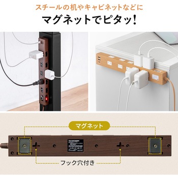 電源タップ 雷ガード付き USB-A+Type-C(PD20W) サンワダイレクト