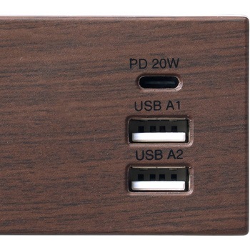 電源タップ 雷ガード付き USB-A+Type-C(PD20W) サンワダイレクト