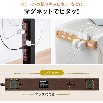 電源タップ 雷ガード付き USB-A+Type-C(PD20W) サンワダイレクト