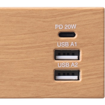 電源タップ 雷ガード付き USB-A+Type-C(PD20W) サンワダイレクト