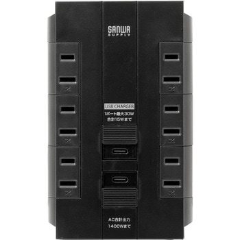 電源タップ USB充電機能付き PD30W対応 サンワダイレクト
