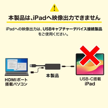 USB TypeC変換ケーブル USB TypeC-HDMI サンワダイレクト