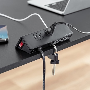 電源タップ クランプ固定式 サンワダイレクト
