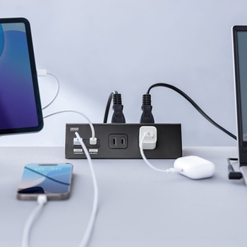電源タップ クランプ固定式 サンワダイレクト