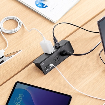 電源タップ クランプ固定式 サンワダイレクト