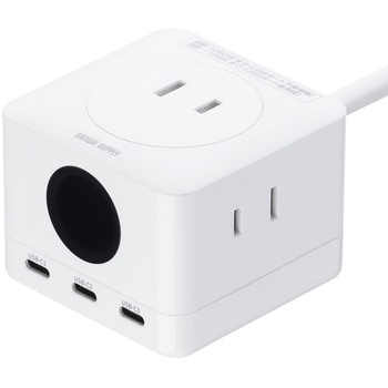 電源タップ USB急速充電機能付き GaN PD67W サンワダイレクト