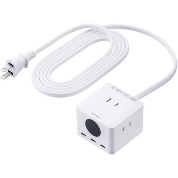 電源タップ USB急速充電機能付き GaN PD67W サンワダイレクト