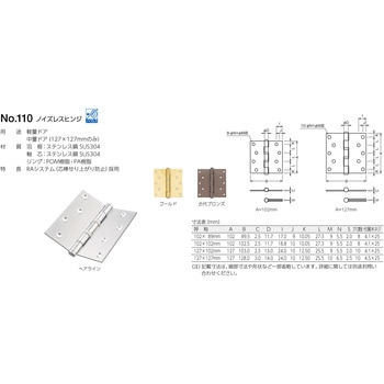 110 ノイズレスヒンジ BEST[金物]