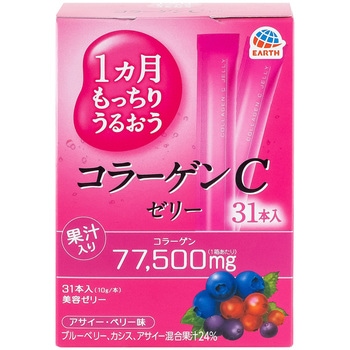 もっちりうるおうコラーゲンCゼリーアサイー・ベリー味 アース製薬