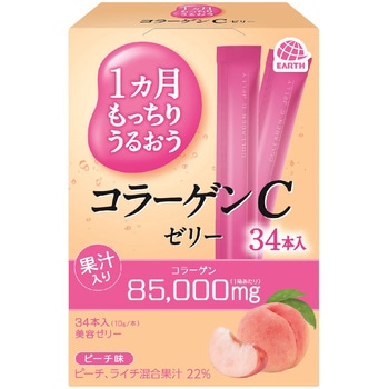 もっちりうるおうコラーゲンCゼリー ピーチ味 アース製薬