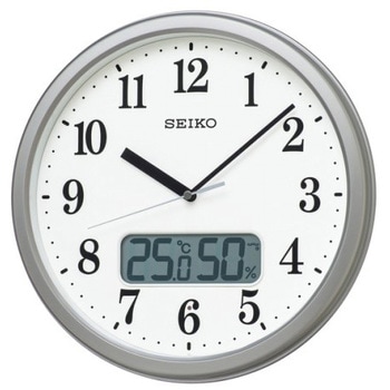 丸形電波掛時計(温度・湿度表示付き) セイコー(SEIKO) 丸型掛け時計