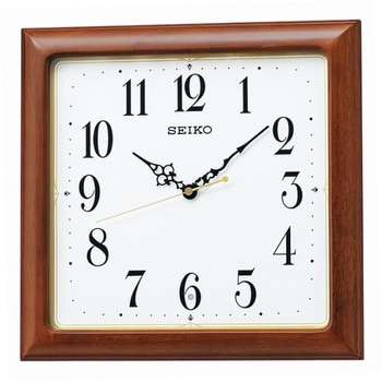 Rectangle wooden frame radio clock SEIKO Square / Rectangular Wall Clocks -  Mass (kg): , Dimension (mm): 322×330×48, Battery Life: About 2 years,  Type of Display: analog | MonotaRO Vietnam