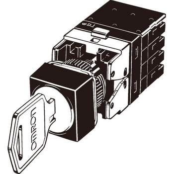キー形セレクタスイッチ(正方形)(丸胴形Φ16) A165K omron(オムロン)