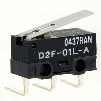 極超小形基本スイッチ(ヒンジ・レバー形) D2F omron(オムロン)