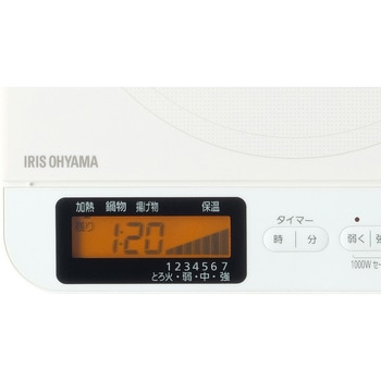 1口IHコンロ1400W液晶付き アイリスオーヤマ
