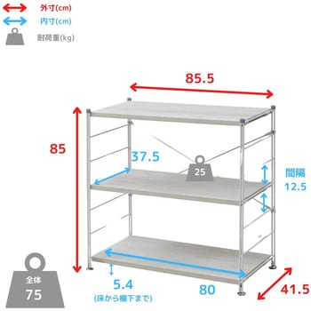 おしゃれ木製棚板 ワイヤーラック