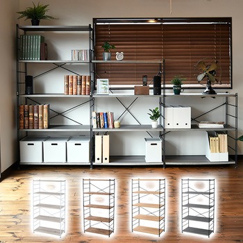 Mws 16845 Oak Sbk おしゃれ木製棚板 ワイヤーラック 1台 Yamazen