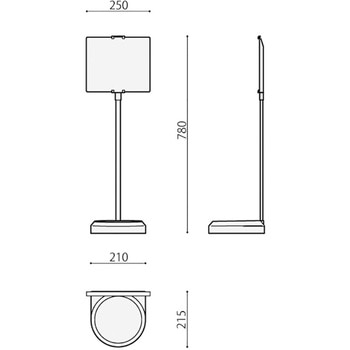 簡易型消火器ケース 専用掲示板付き ヤンテス