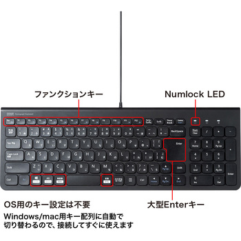 USBスリムキーボード サンワサプライ