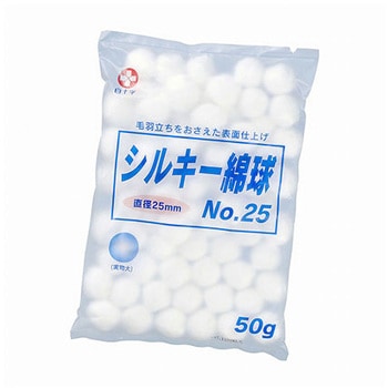 シルキー綿球 - 白十字